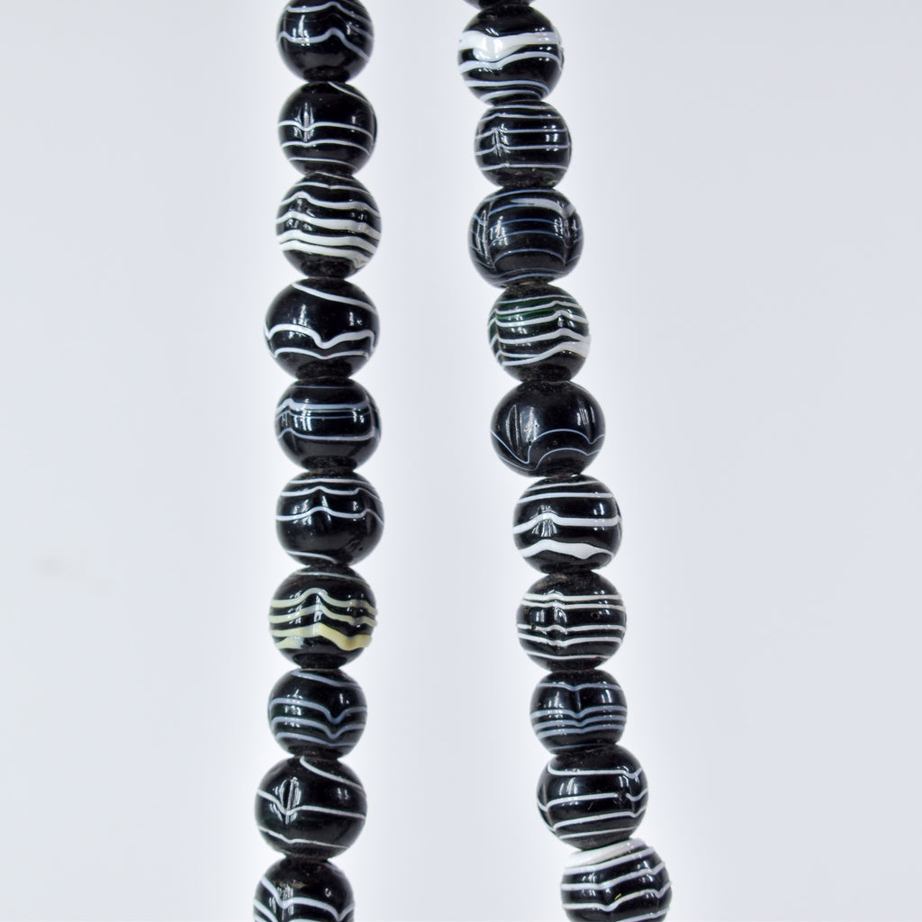 Czech Black and White Trade Beads