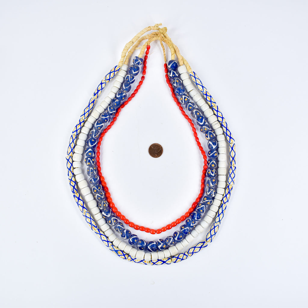 4 Strands Mixed Trade Bead Grab Bag