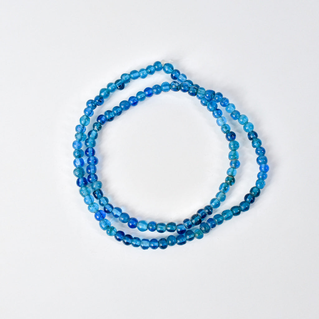 Bohemian Blue Translucent Trade Beads Czech