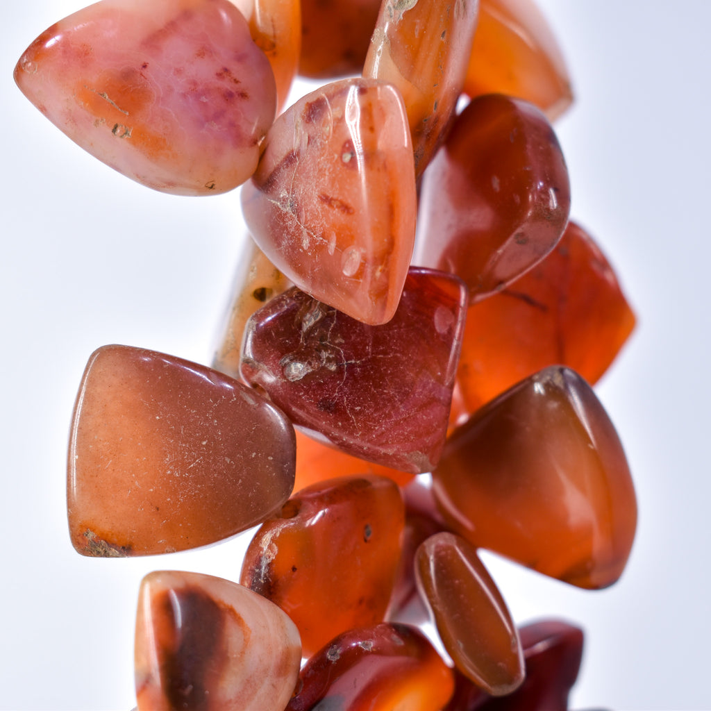 Triangular Carnelian Stone Beads