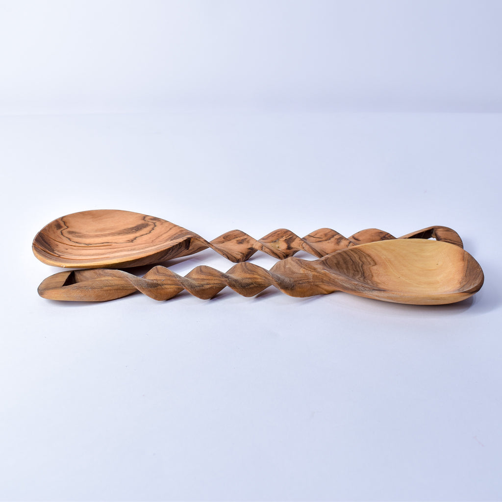 Maasai Olivewood Serving Spoon Set Kenya