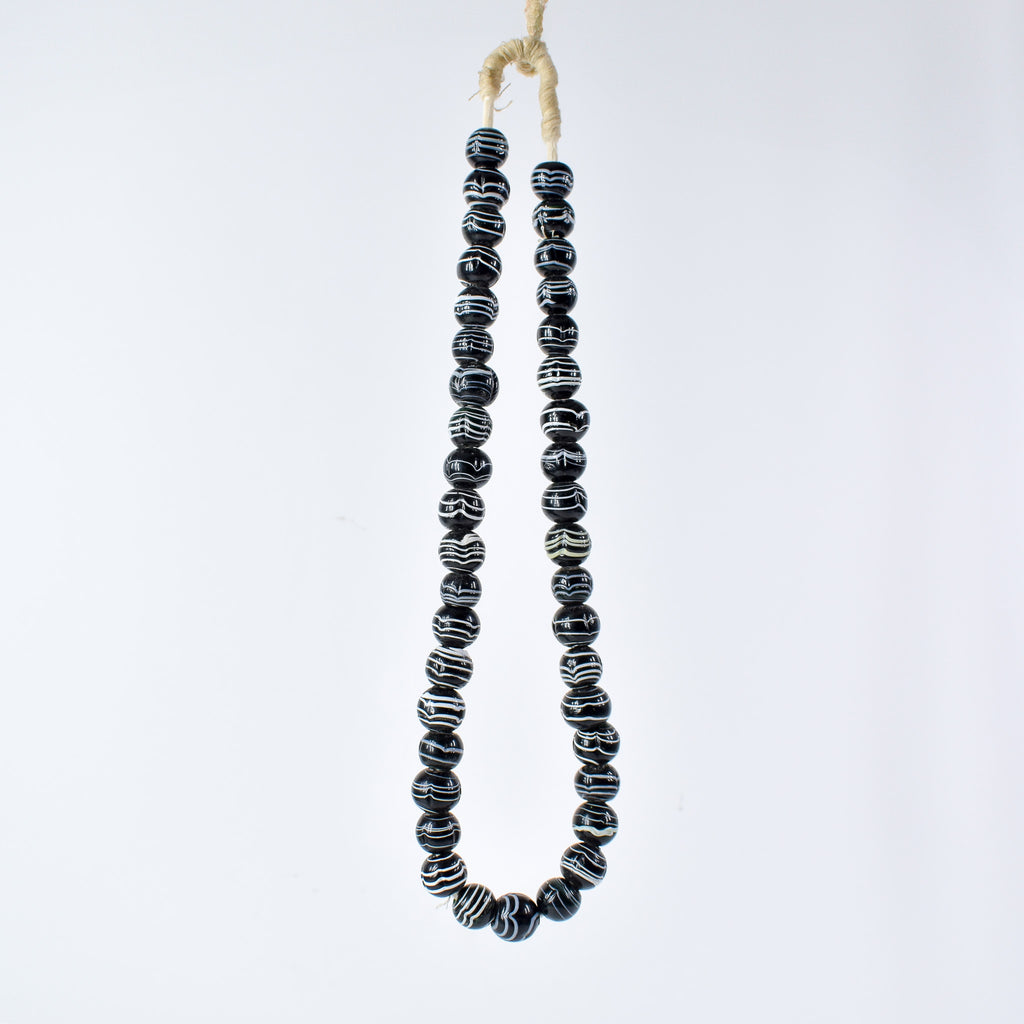Czech Black and White Trade Beads