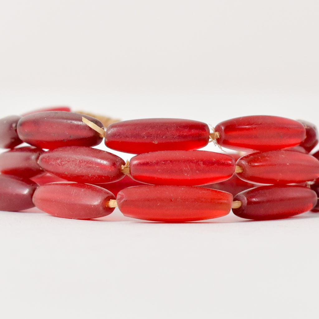 Red Bohemian Glass Beads