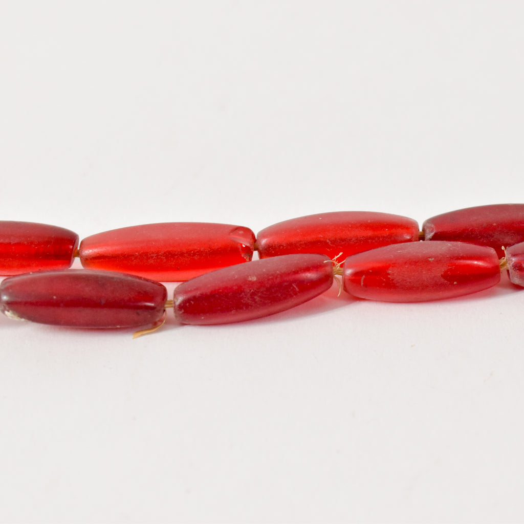 Red Bohemian Glass Beads