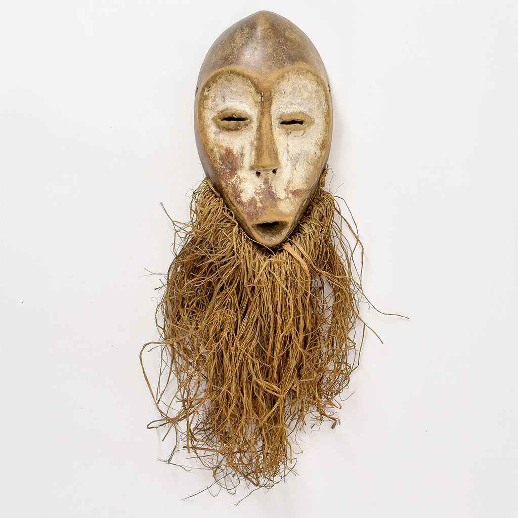Lega Bwami Society Mask with Raffia Congo