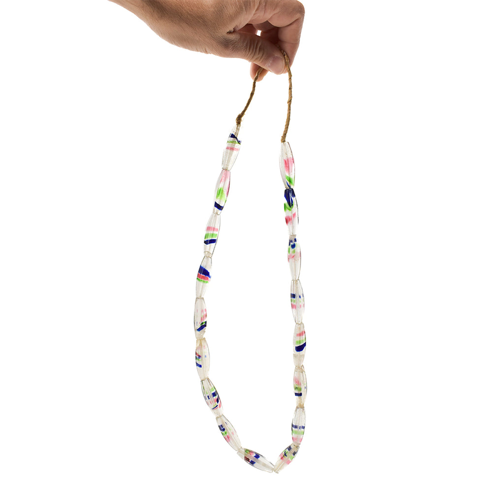 Translucent Faceted Bohemian Trade Beads 31 inch