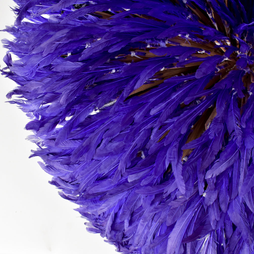 Bamileke Purple Juju Feather Headdress Cameroon