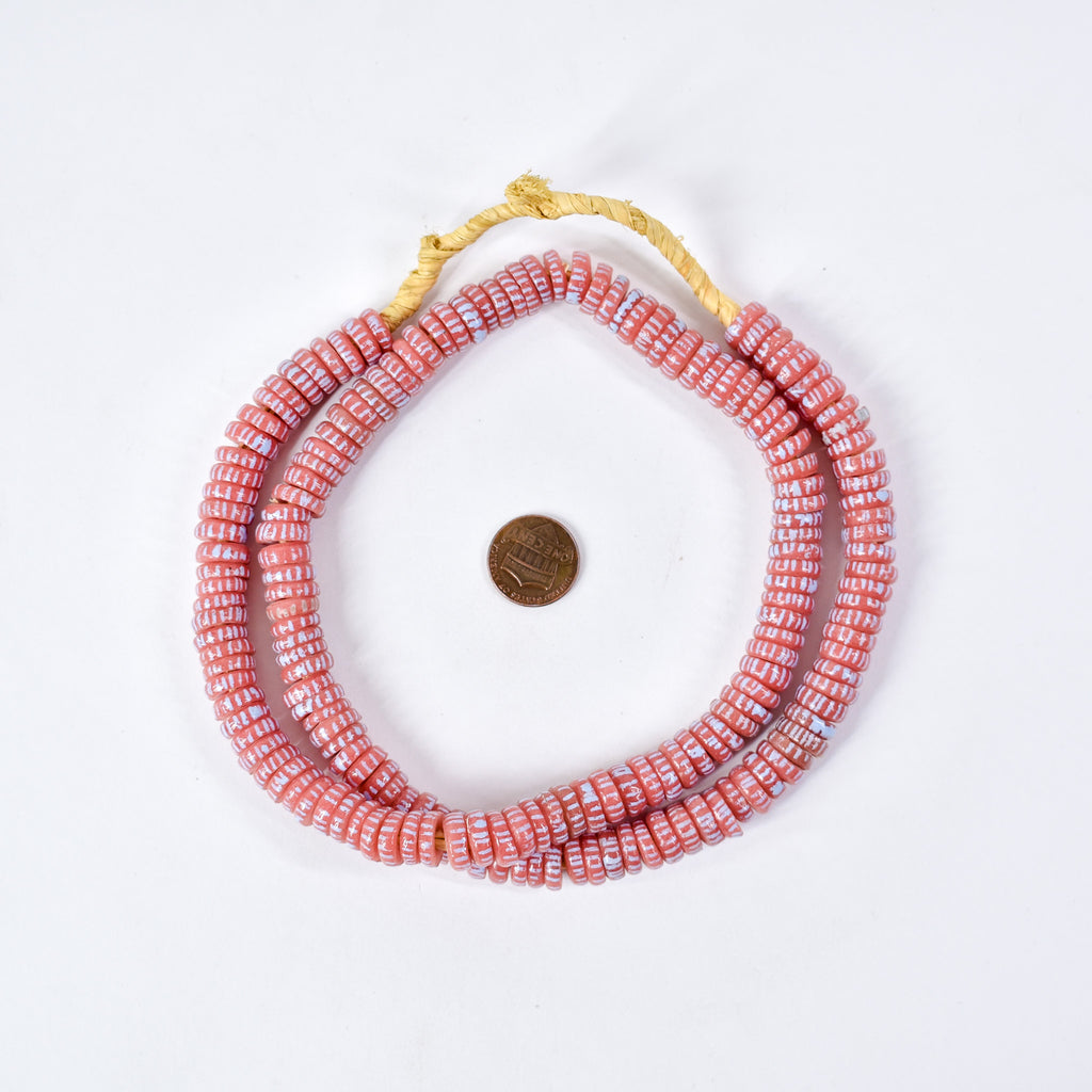 Krobo "Recycled" Powder Glass Disk Trade Beads