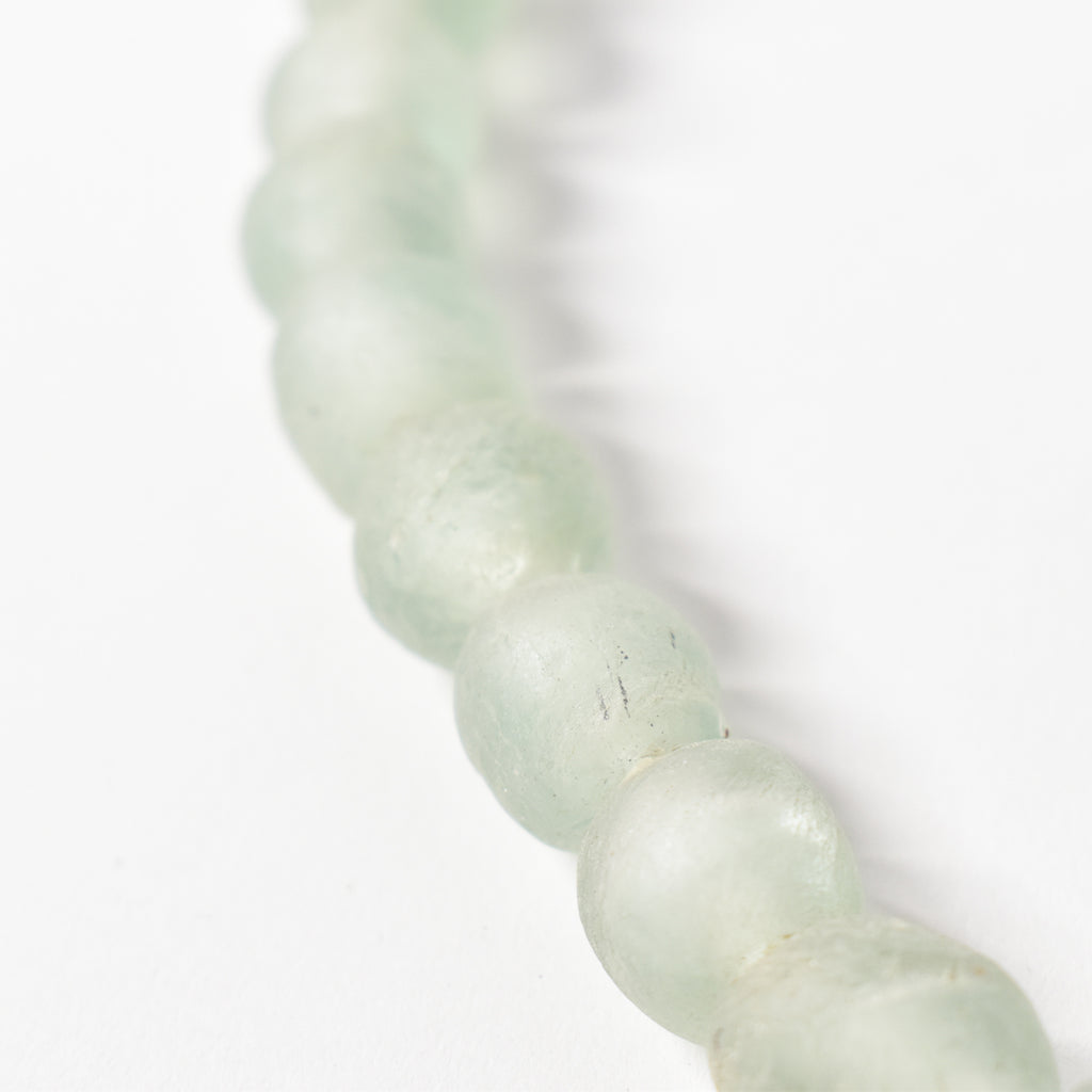 Sea Green Krobo "Recycled" Powder Glass Trade Beads