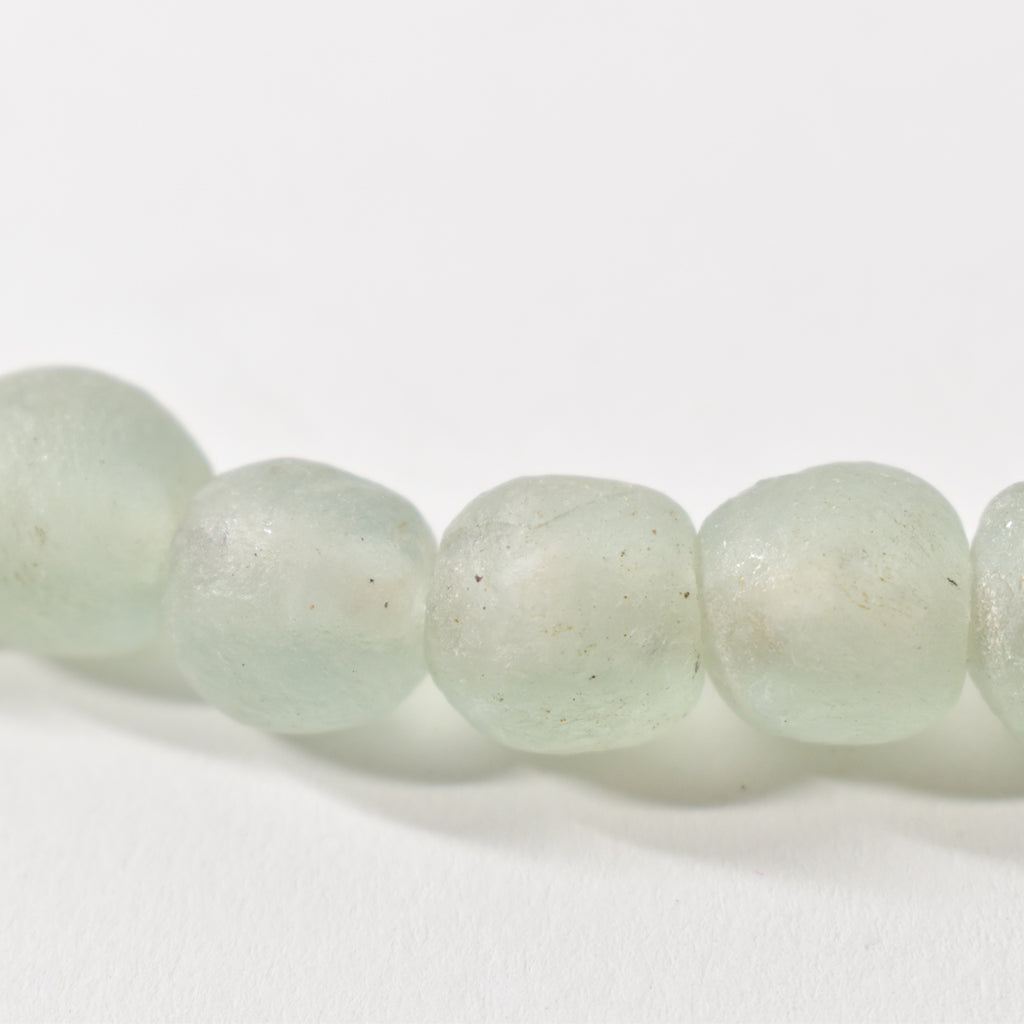 Sea Green Krobo "Recycled" Powder Glass Trade Beads