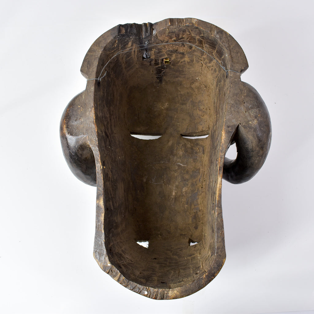 Luba Wood Mask with Horns Congo