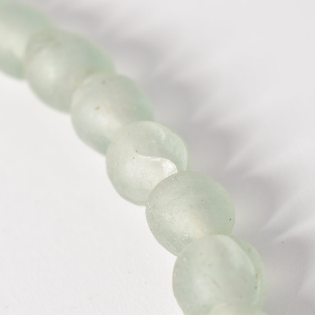 Sea Green Krobo "Recycled" Powder Glass Trade Beads