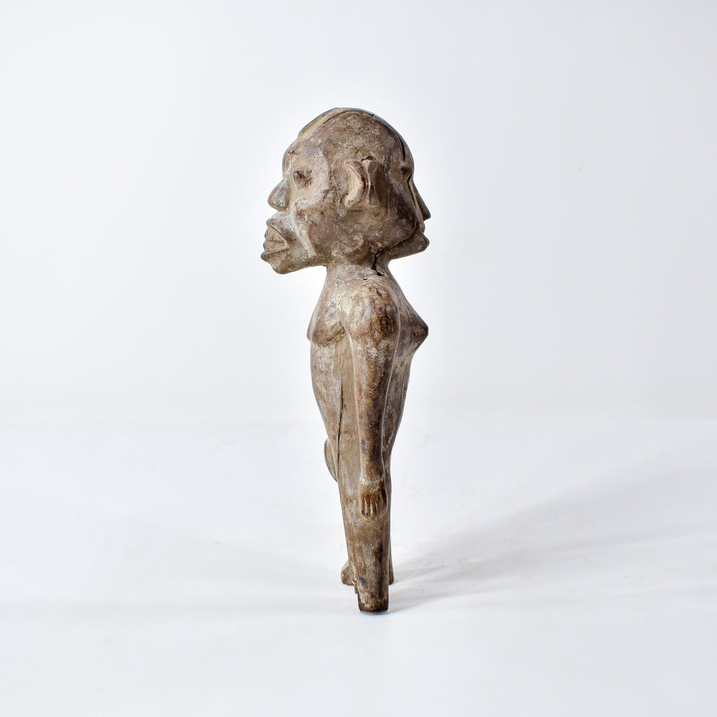 Kongo Double Sided Male and Female Wood Figure Congo