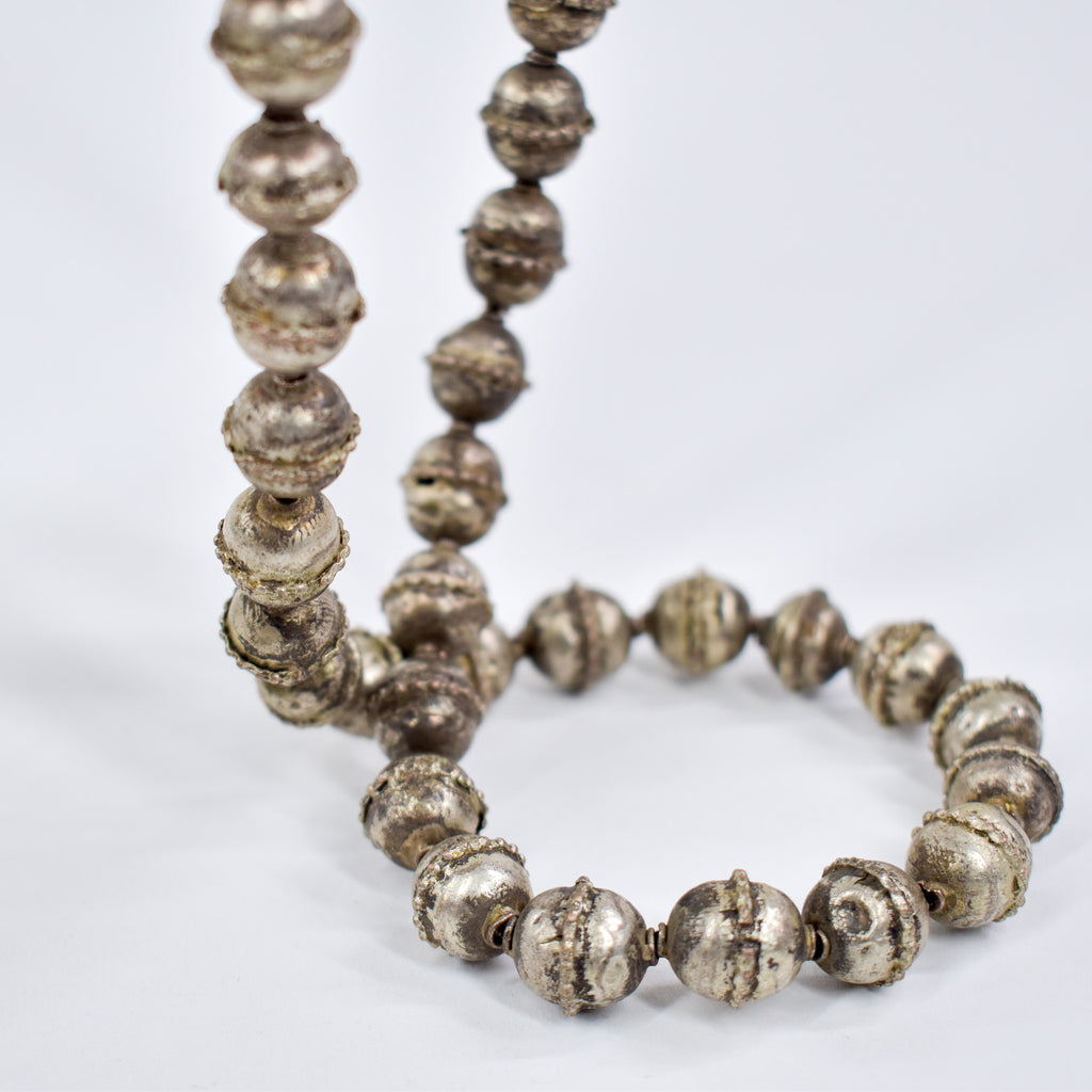 Old Ethiopian Silver Colored Trade Beads