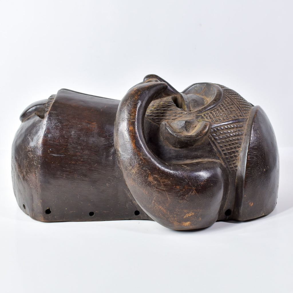 Luba Wood Mask with Horns Congo