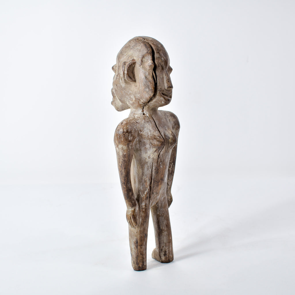 Kongo Double Sided Male and Female Wood Figure Congo