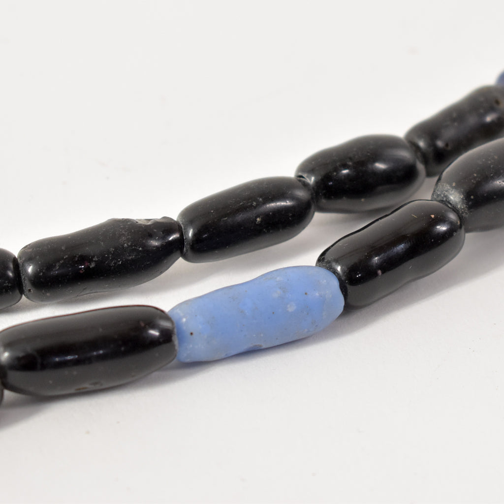 Black Amoeba Trade Beads 33 Inch