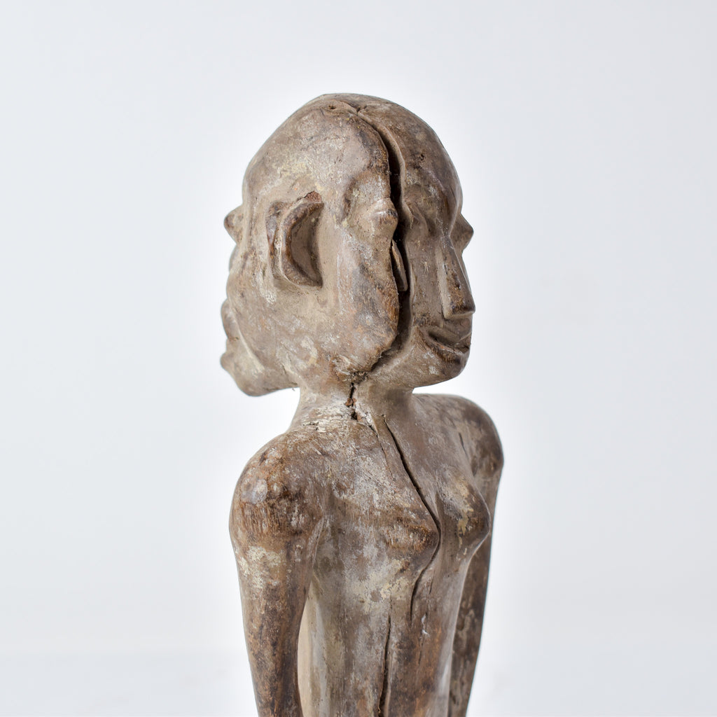Kongo Double Sided Male and Female Wood Figure Congo
