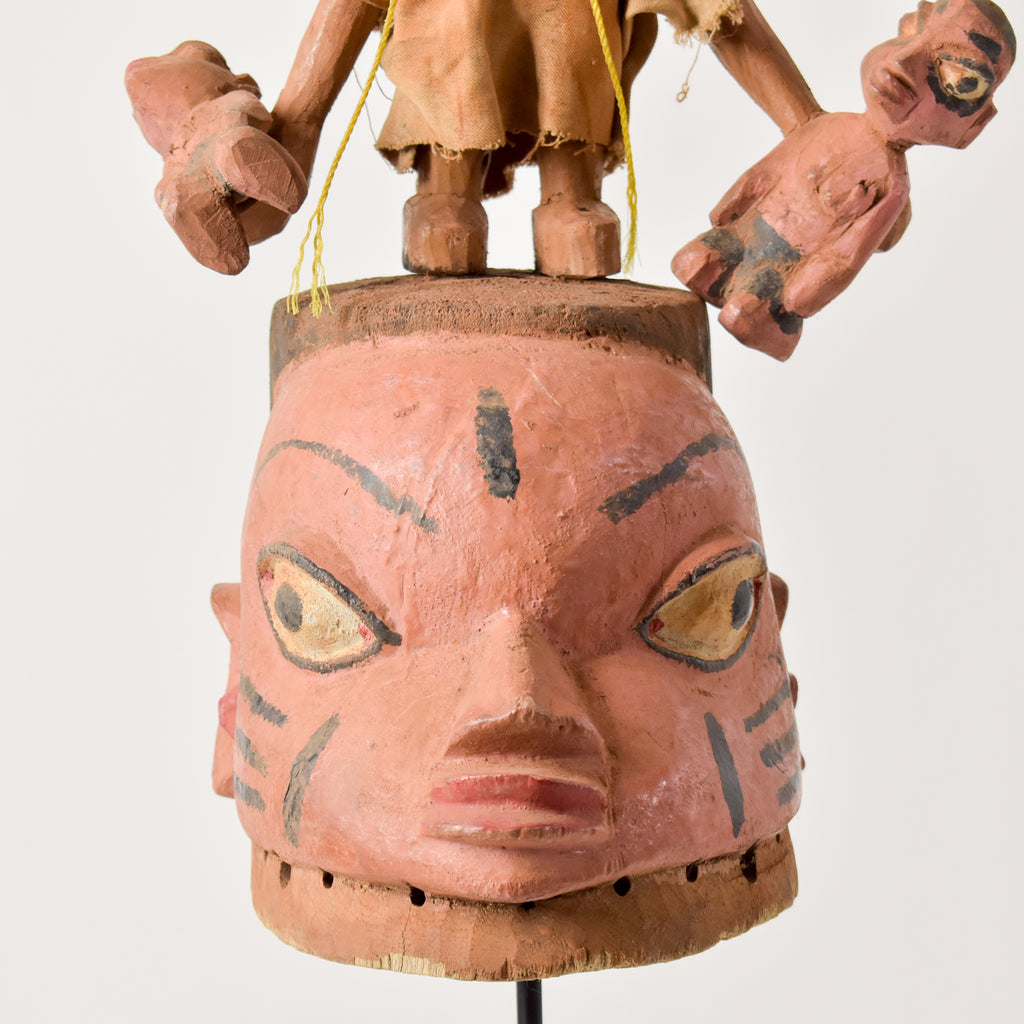 Yoruba Gelede Mask with Figures Nigeria