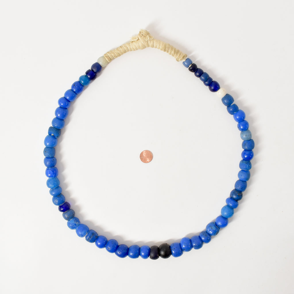 Old European Blue Trade Beads 36 Inch