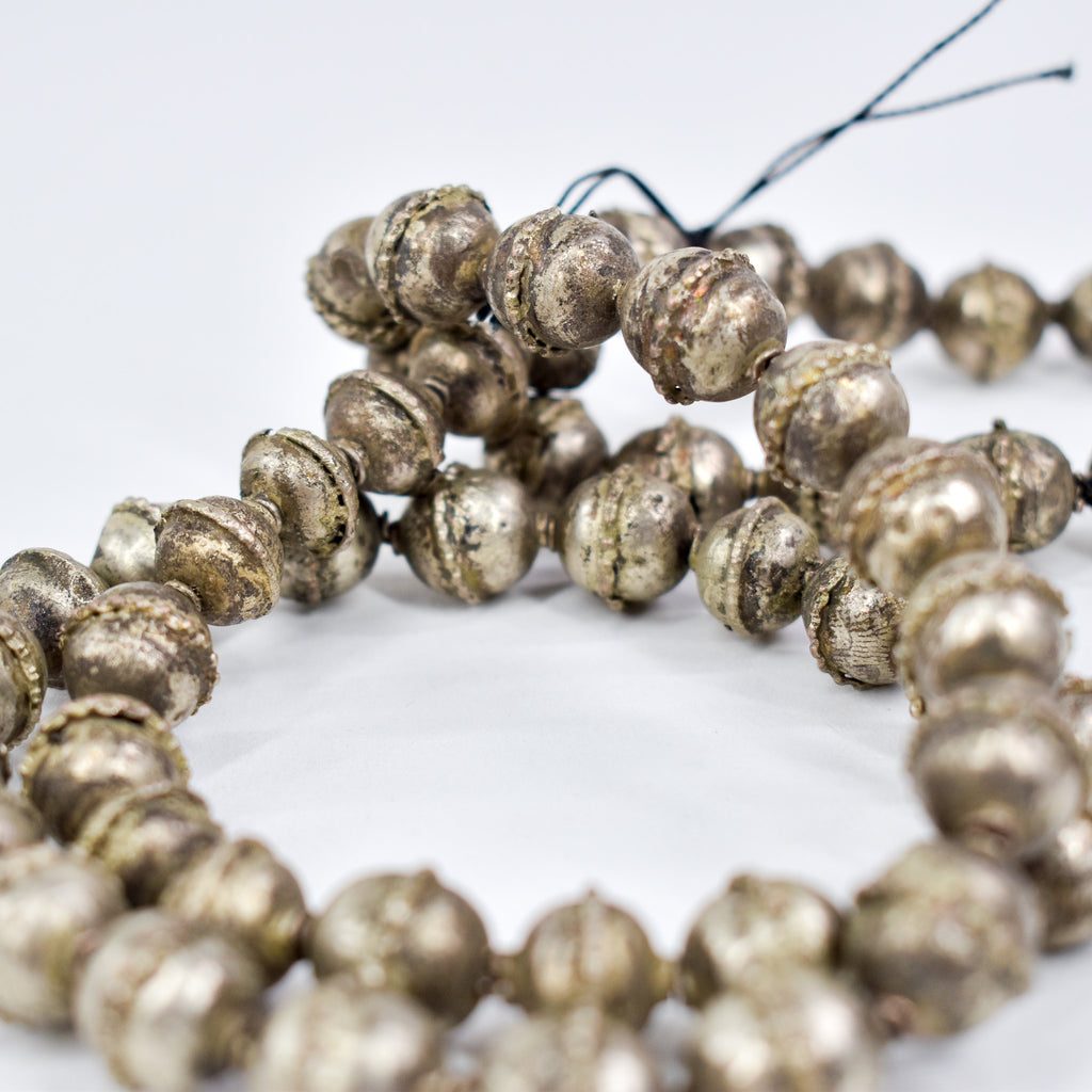 Old Ethiopian Silver Colored Trade Beads