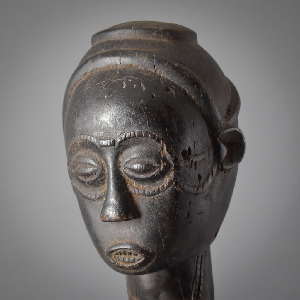 Bete Standing Male Figure on Custom Base Côte d'Ivoire