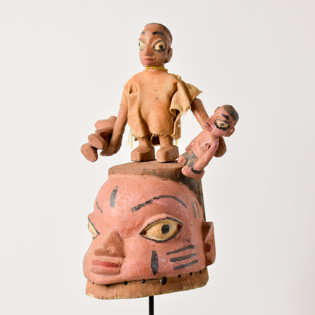 Yoruba Gelede Mask with Figures Nigeria