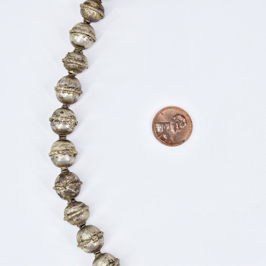 Old Ethiopian Silver Colored Trade Beads