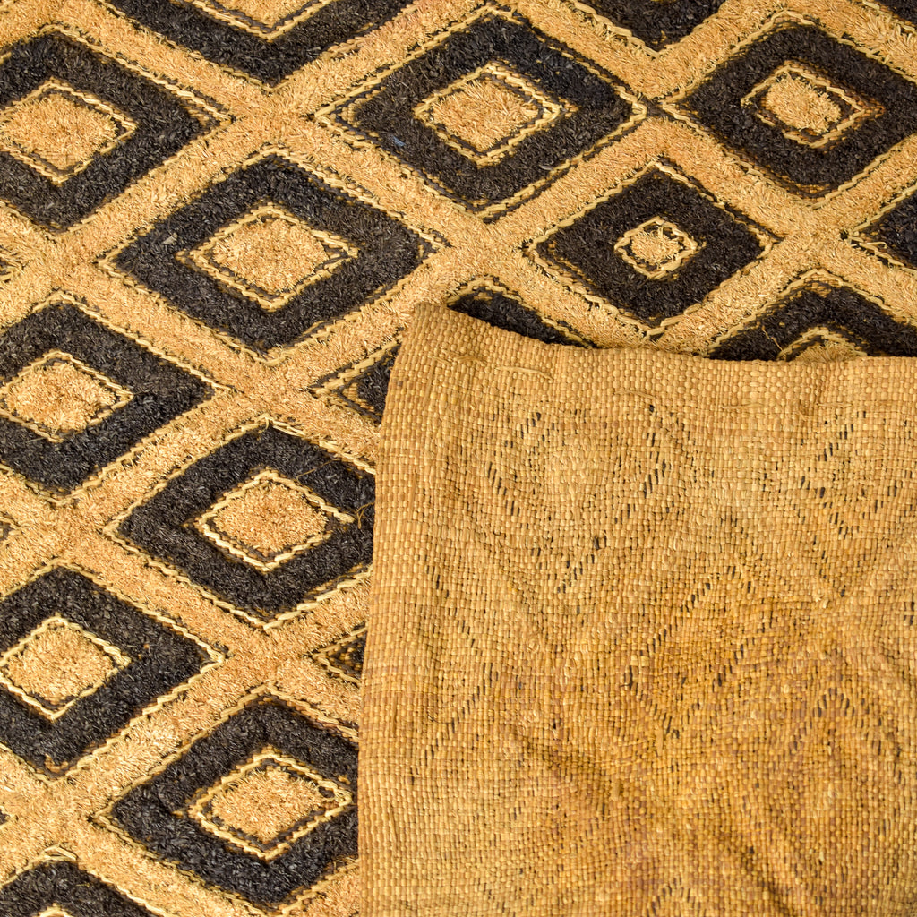 Kuba Raffia Square Textile Congo 22x19 Inch