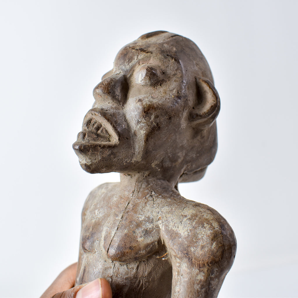 Kongo Double Sided Male and Female Wood Figure Congo