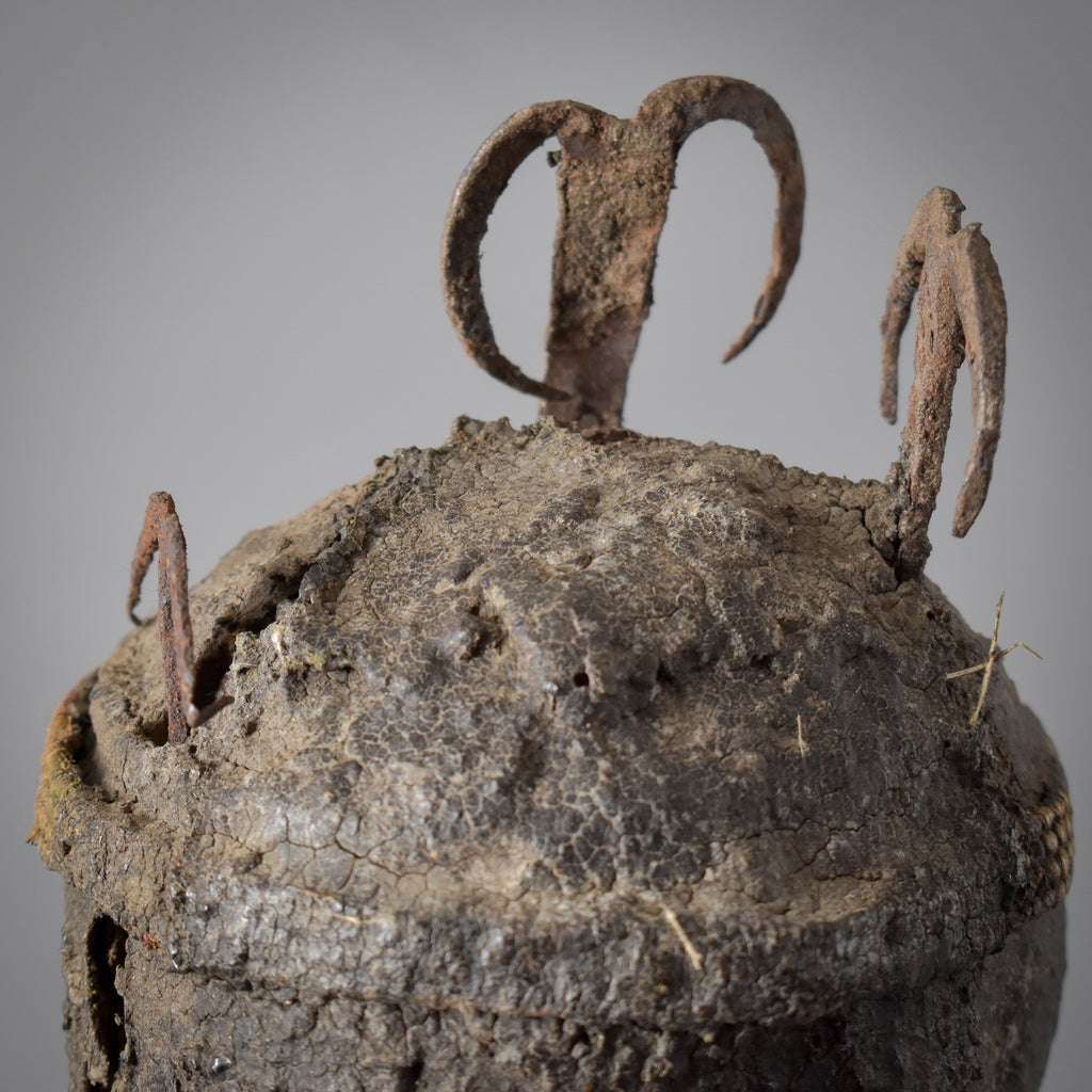 Fon Vodun Bocio Male Hunter With Three Faces Carving Benin