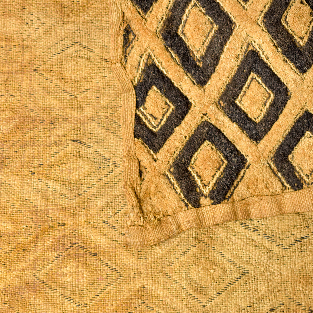 Kuba Raffia Square Textile Congo 22x19 Inch