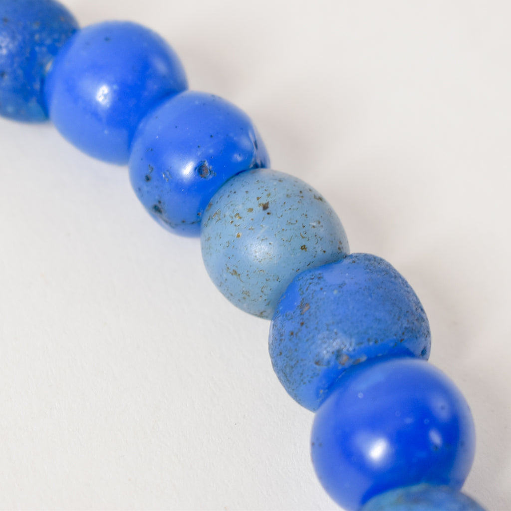 Old European Blue Trade Beads 36 Inch