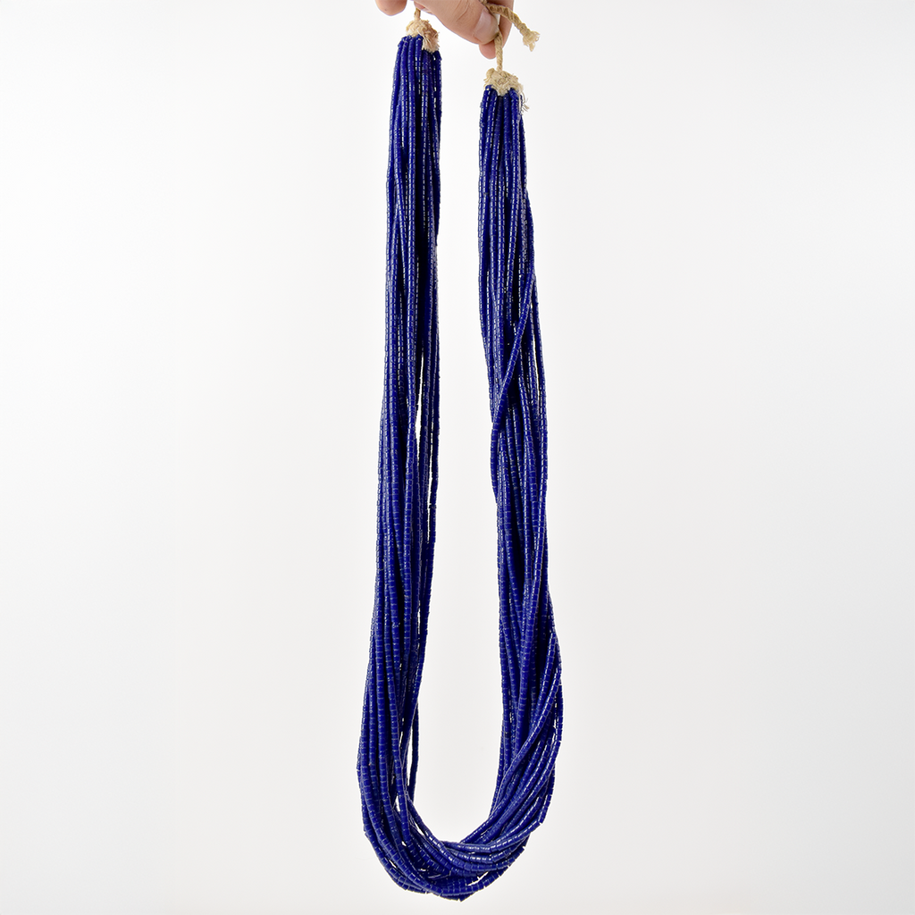 Baule Tamba Blue Trade Bead Necklace 34 Inch
