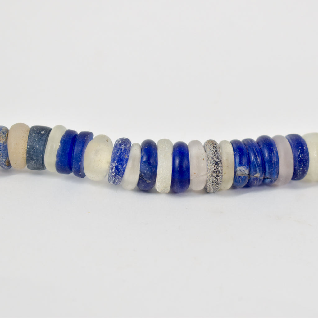 Mixed Blue Dutch Donut Trade Beads