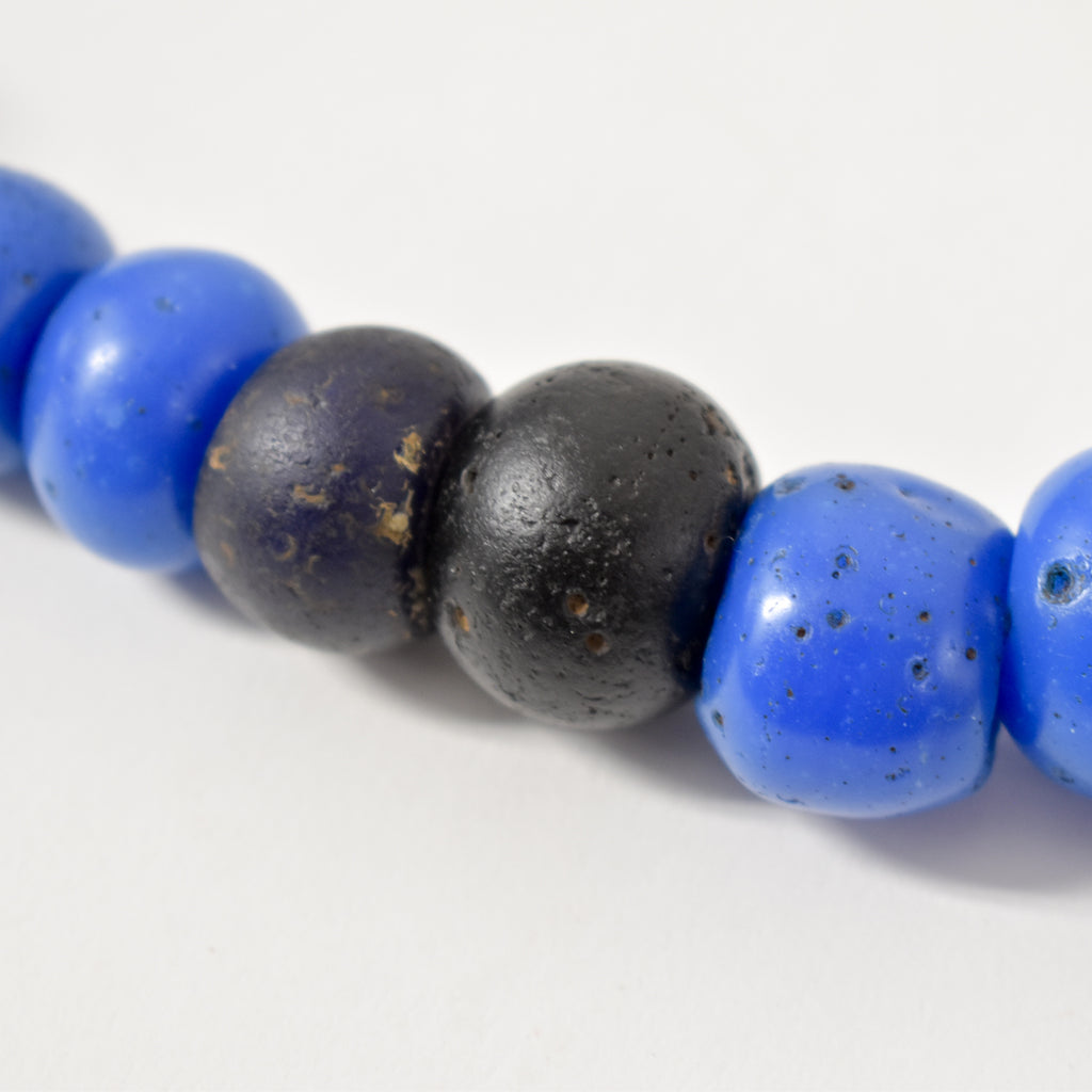Old European Blue Trade Beads 36 Inch