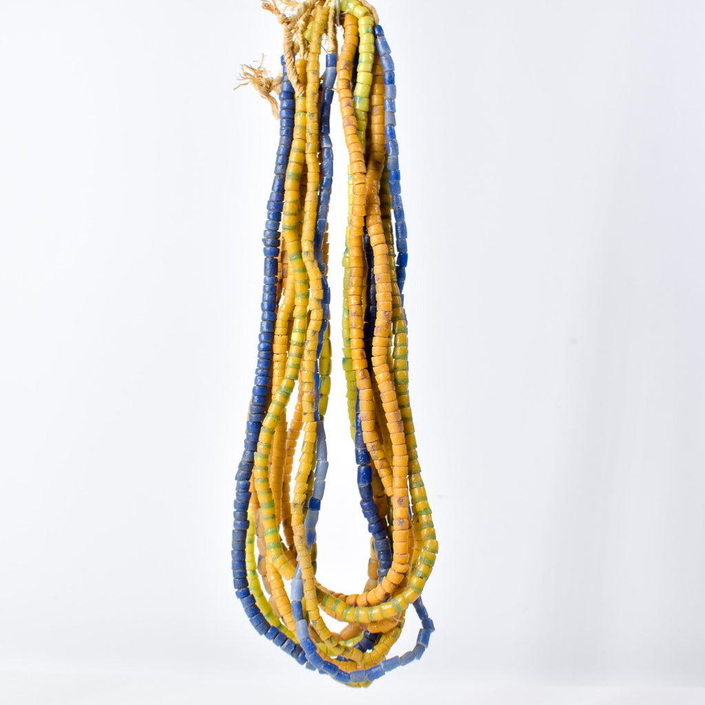 10 Strands Krobo "Recycled" Powder Glass Trade Beads