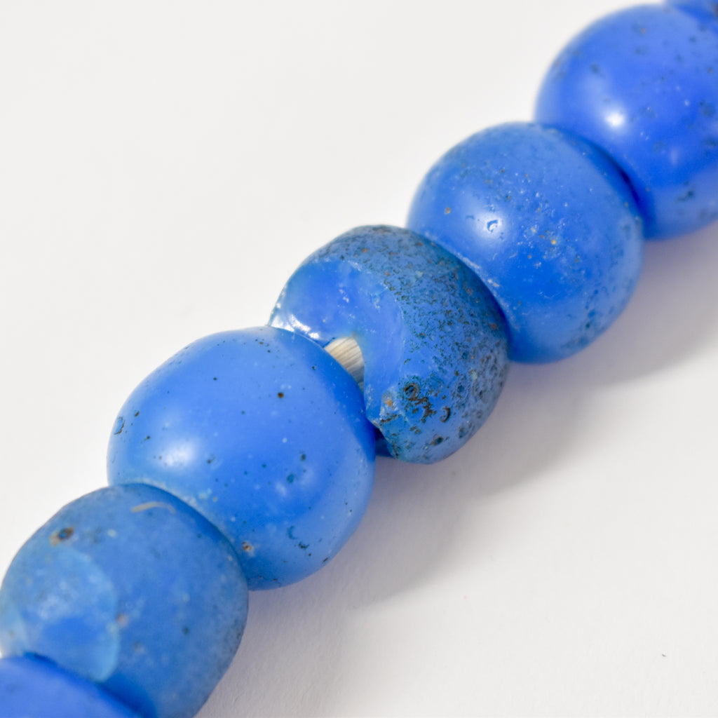 Old European Blue Trade Beads 36 Inch