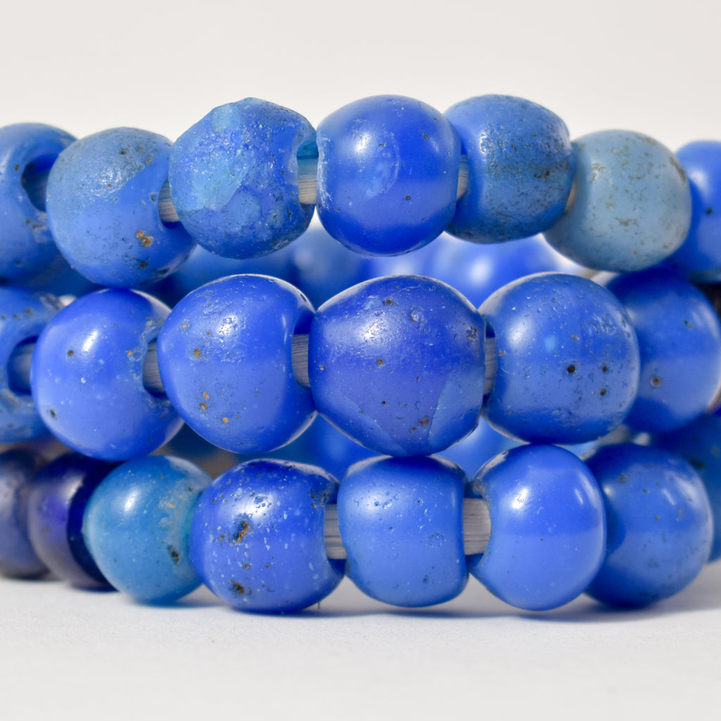 Old European Blue Trade Beads 36 Inch