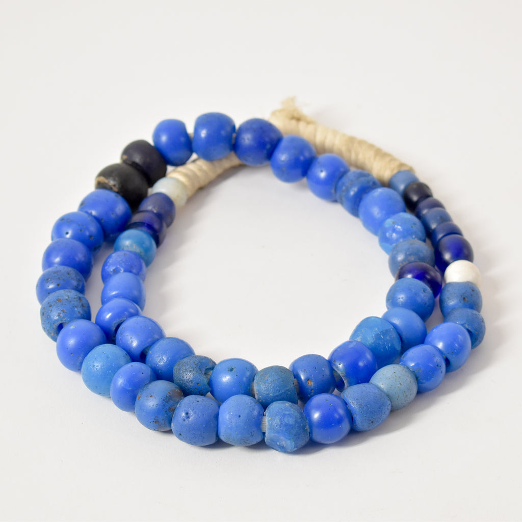 Old European Blue Trade Beads 36 Inch