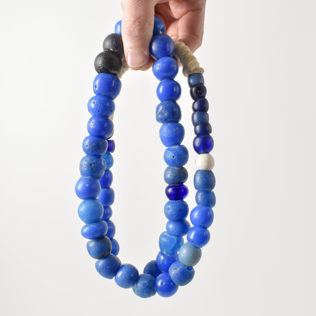 Old European Blue Trade Beads 36 Inch