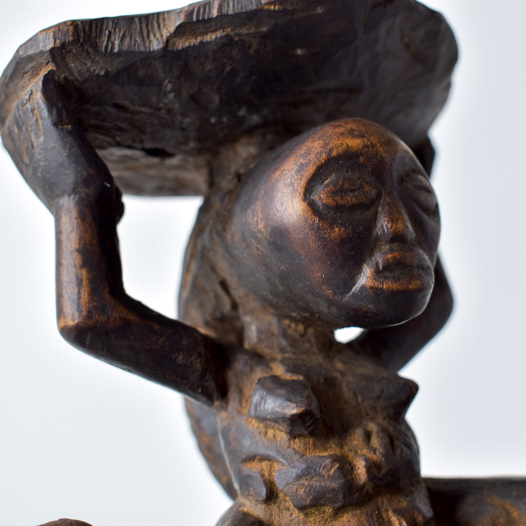 Luba Figural Miniature Headrest Stool for Child Congo