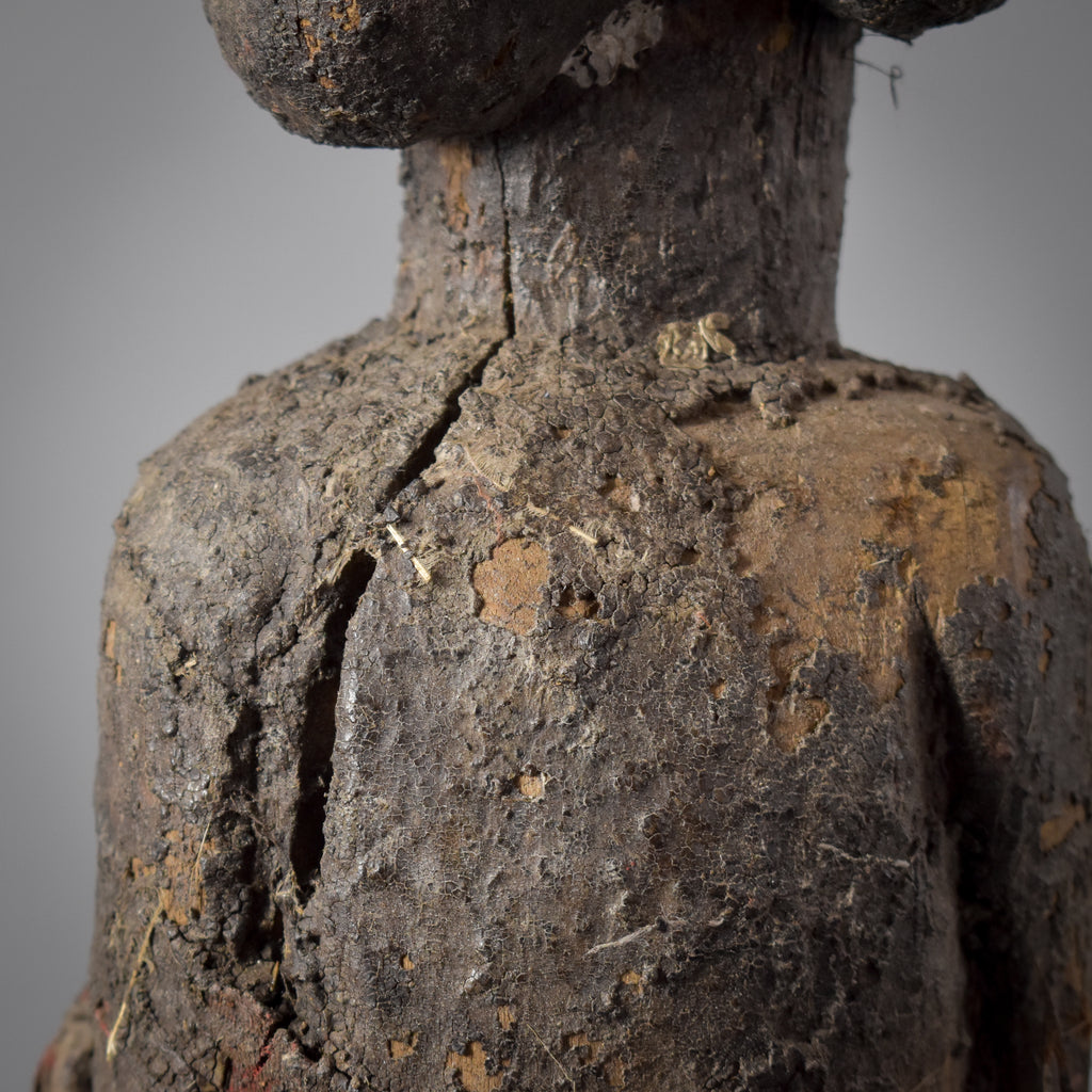 Fon Vodun Bocio Male Hunter With Three Faces Carving Benin