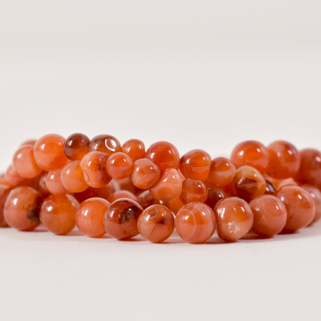 Polished Carnelian Stone Beads Nigeria