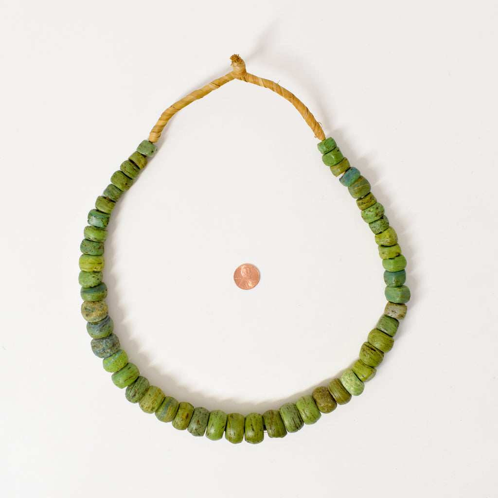 Hebron Kano Graduated Green Trade Beads