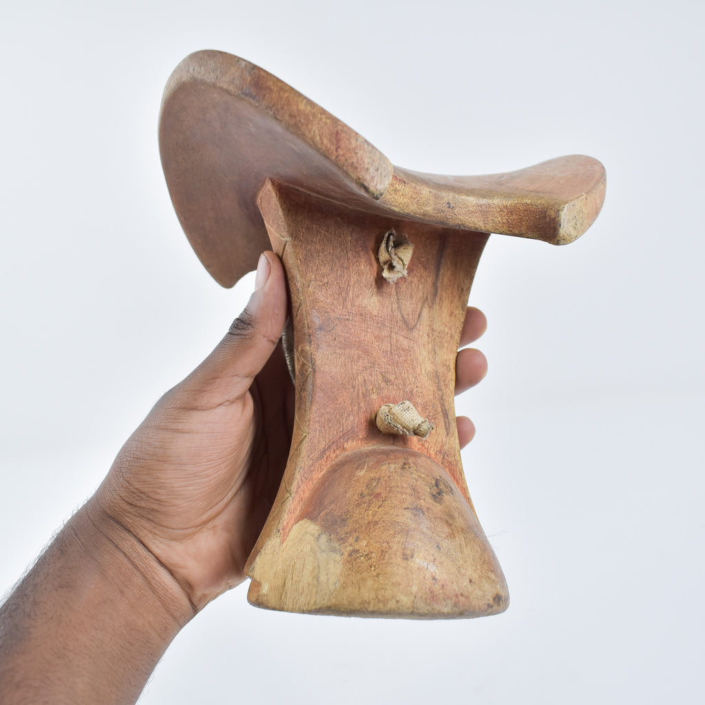 Maasai Wood Headrest with Strap Kenya