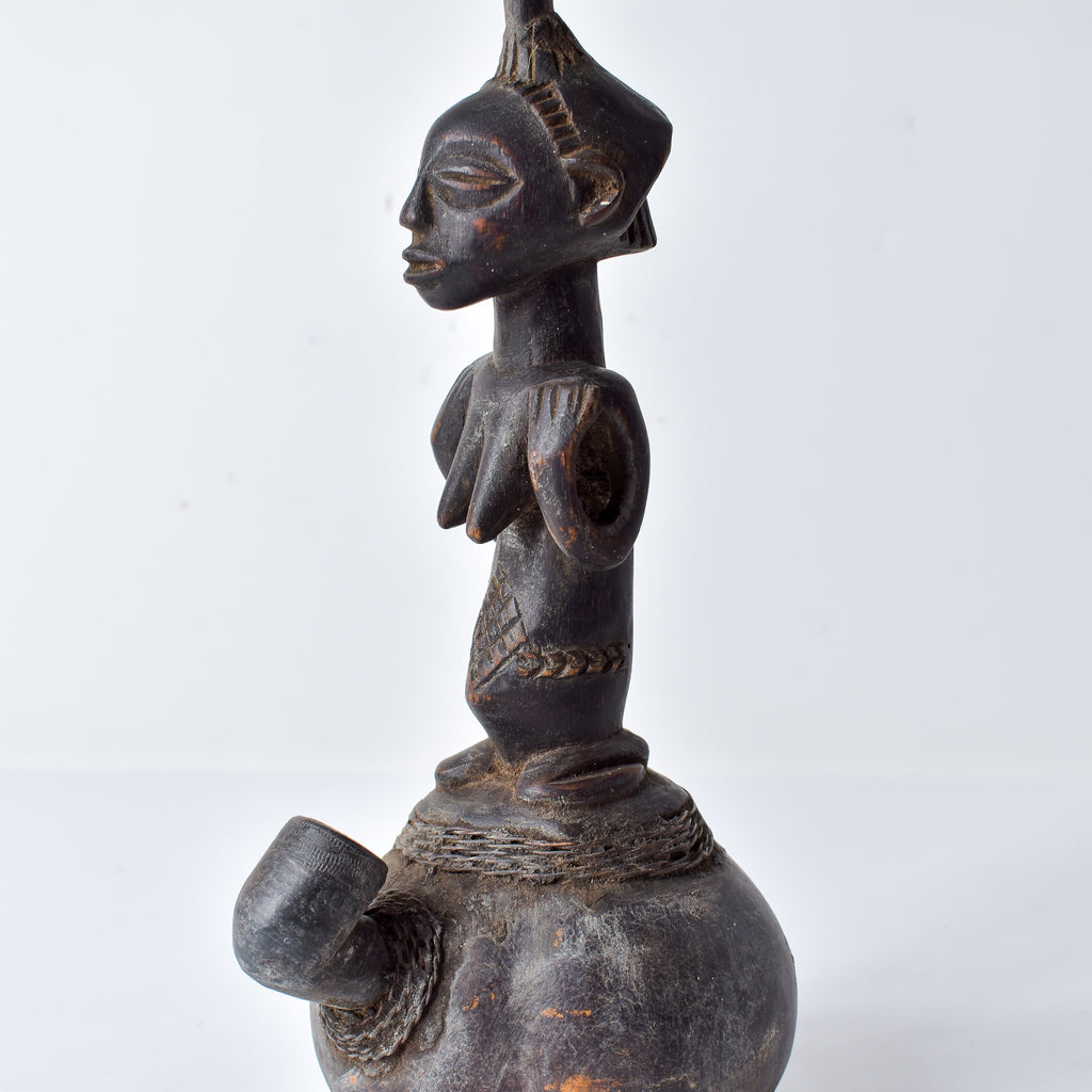 Luba Pipe with Female Figure Congo