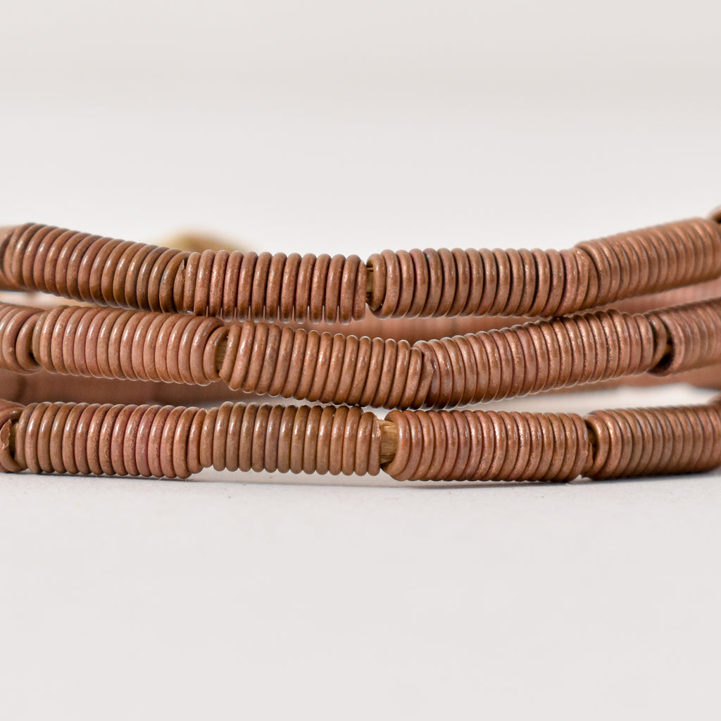 Copper Coiled Trade Beads Ethiopia