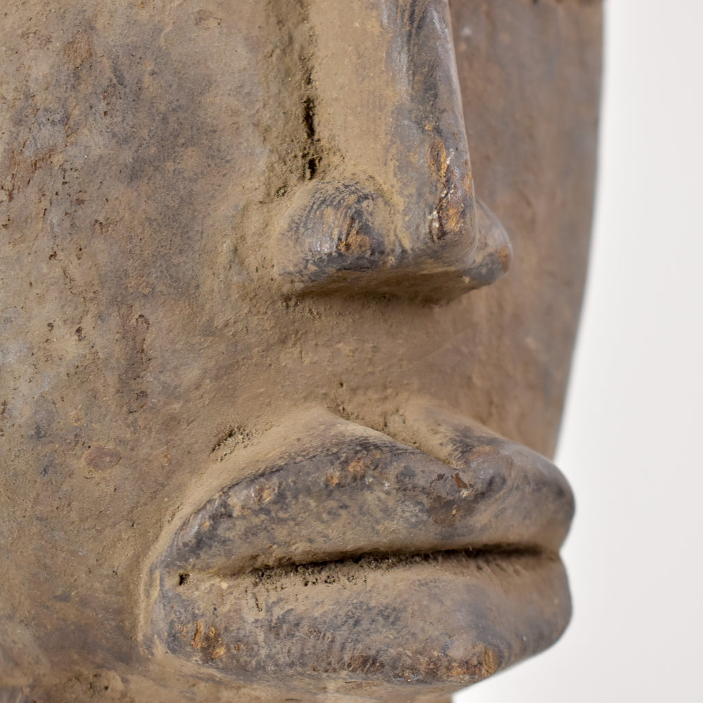 Baule Portrait Mask Horns Kpan Mblo Côte d'Ivoire
