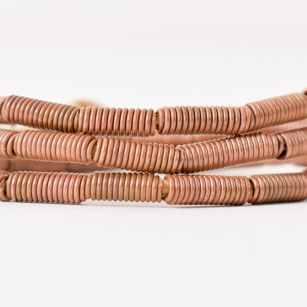 Copper Coiled Trade Beads Ethiopia